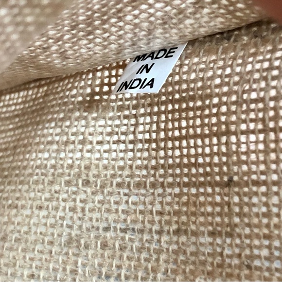 Peet’s Coffee & Tea Tan Woven Reusable Shopping Tote Bag Made in India Peetniks - Picture 6 of 6